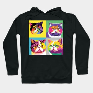 Exotic Shorthair Pop Art - Cat Lover Gift Hoodie